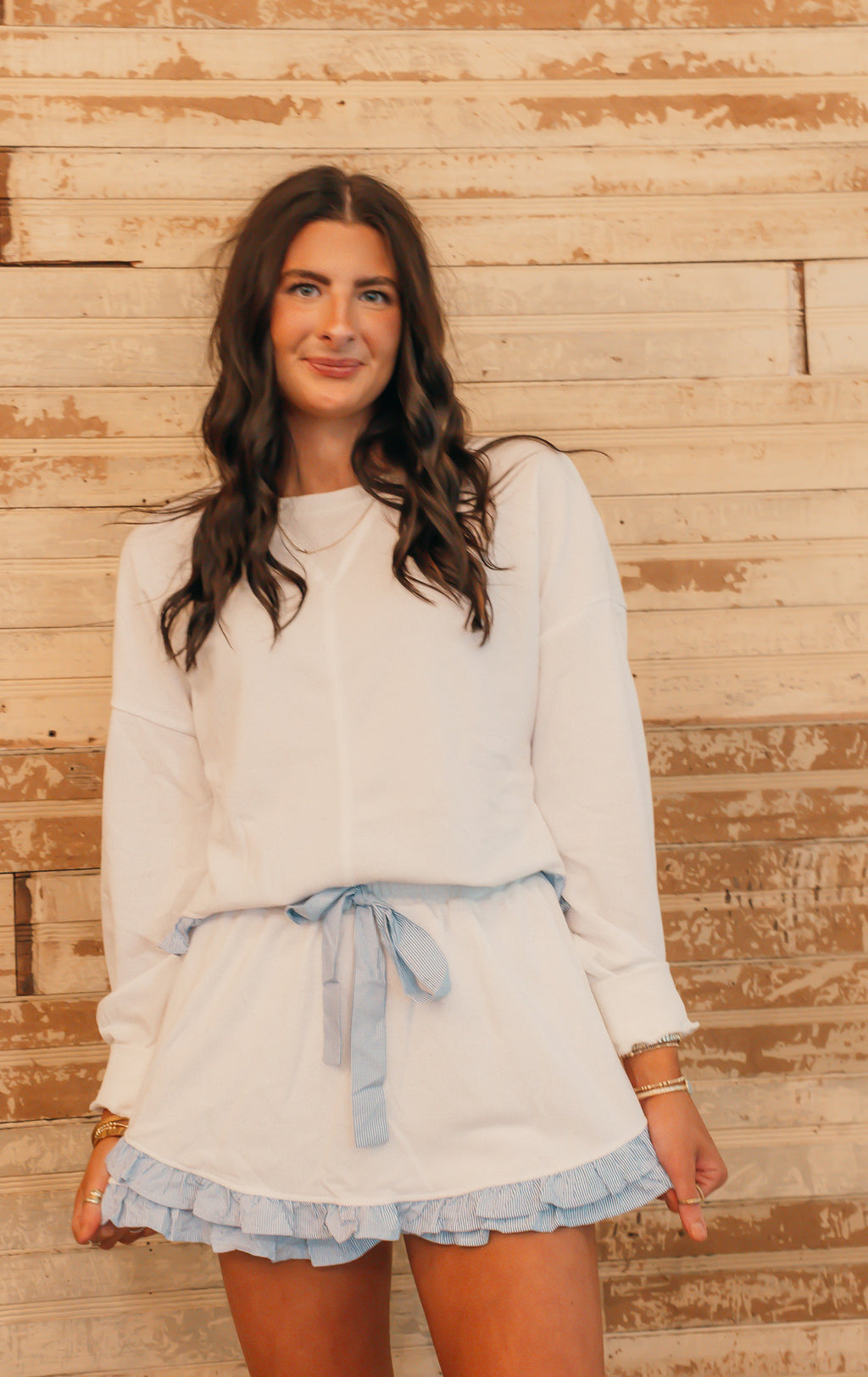 blue bell ruffle set