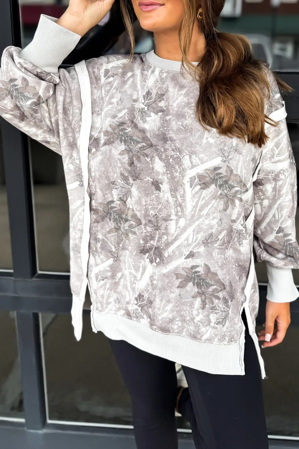 camo cozy sweatshirt