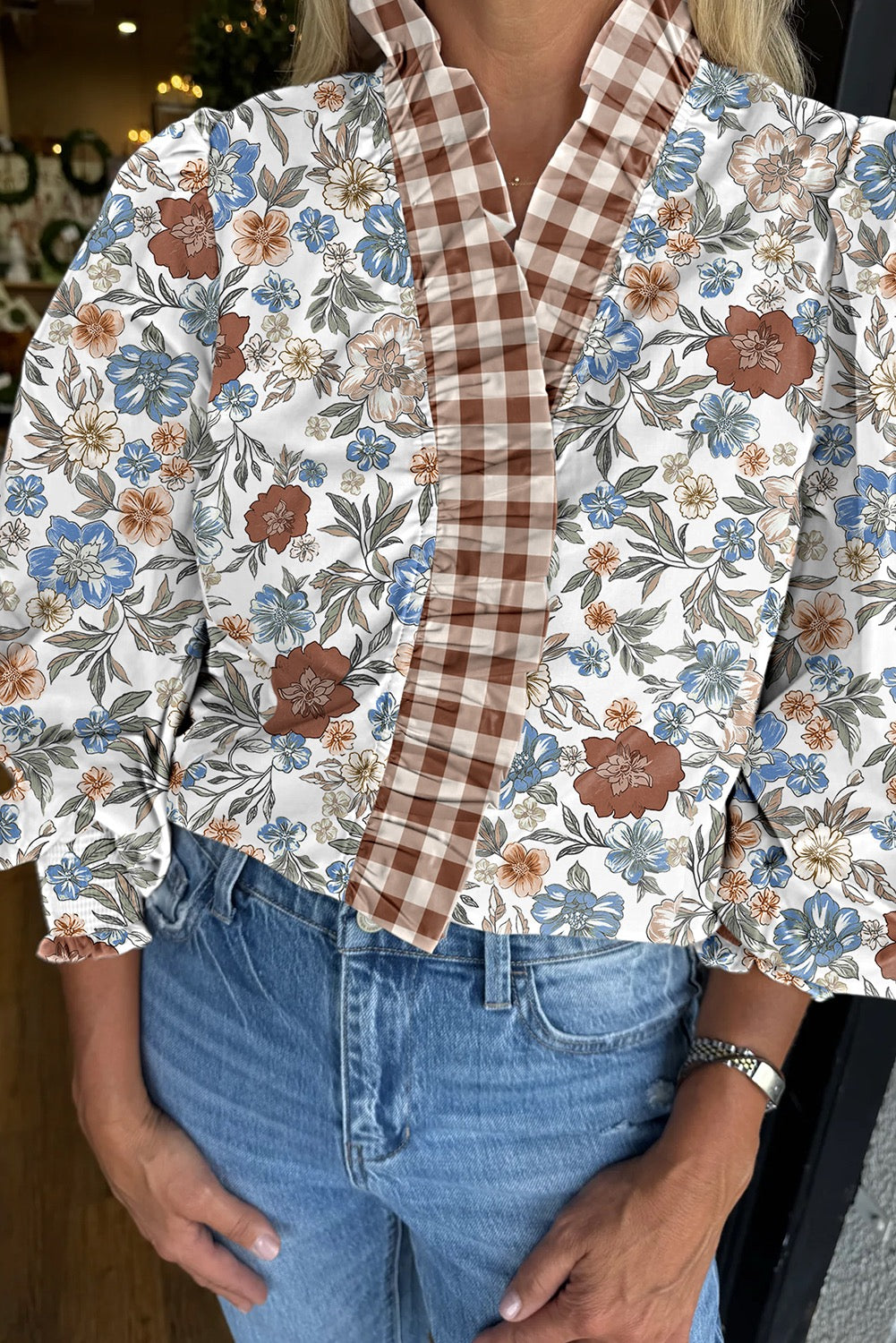 rusted roses blouse