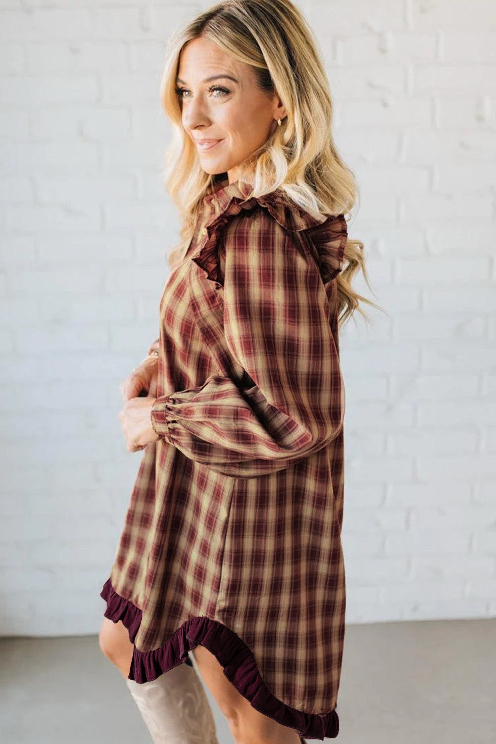 give thanks plaid dress