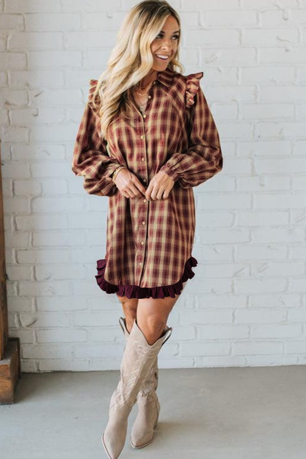 give thanks plaid dress