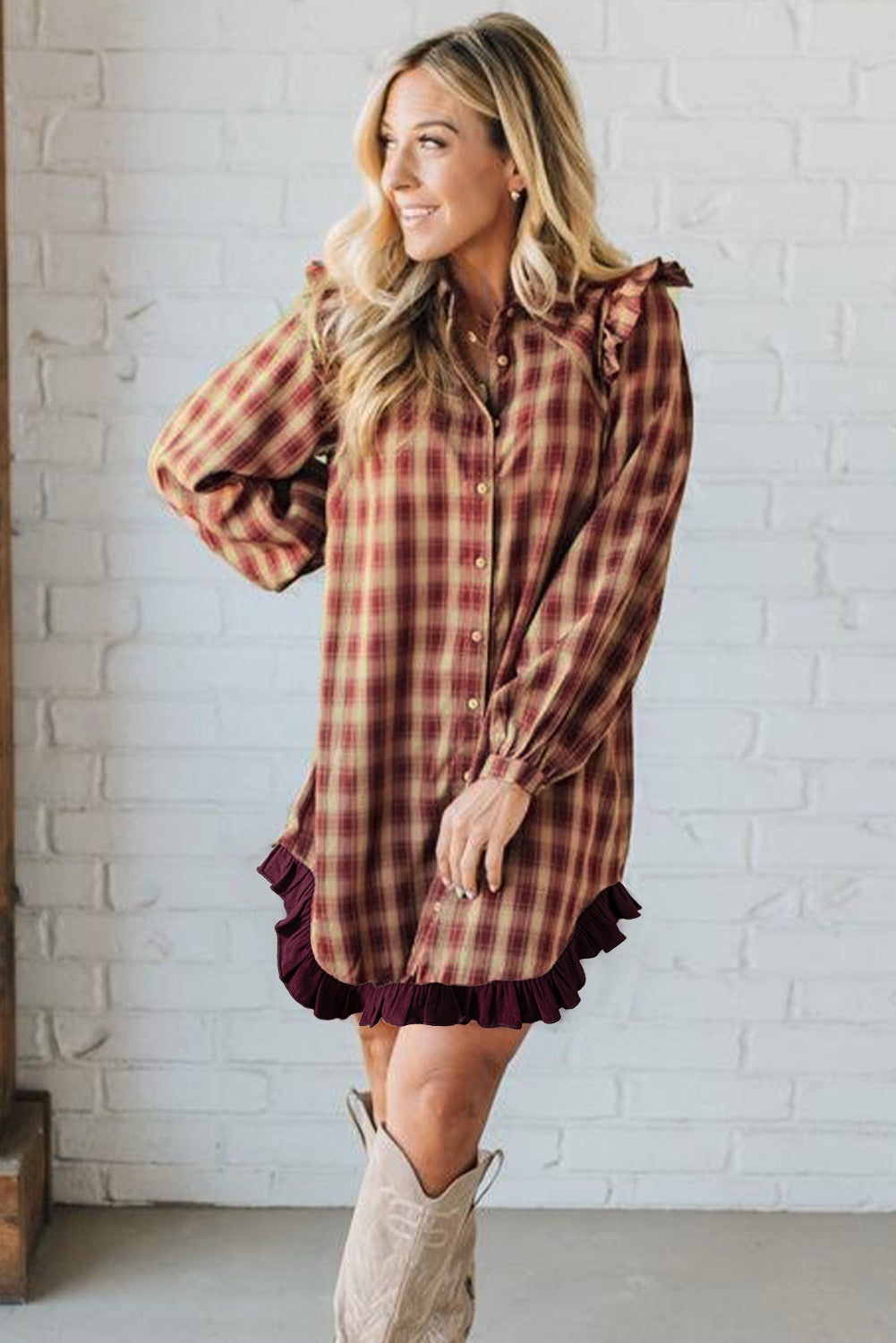 give thanks plaid dress